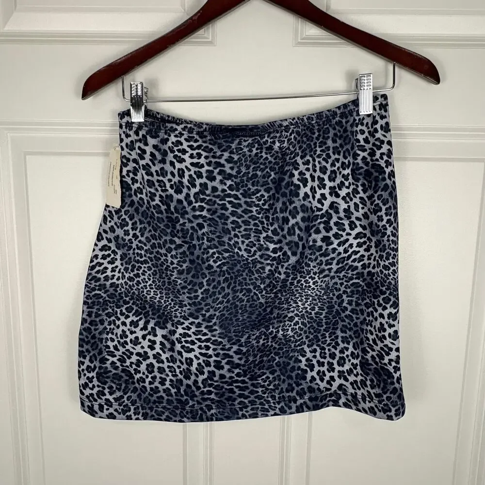Vintage Y2K No Boundaries Cheetah Print Mini Skirt Leopard Club Party Medium NWT